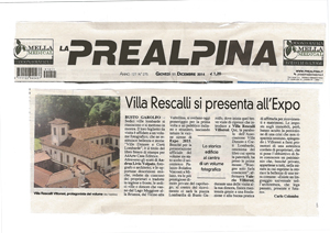 Villa Rescalli Villoresi – Associazione Ville Dimore e Corti Lombarde: La Prealpina – dicembre 2014